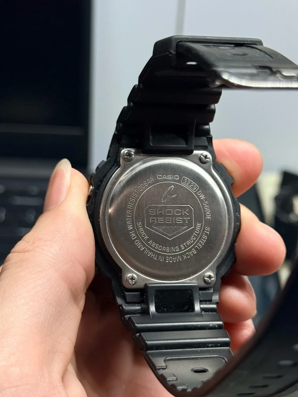Casio G-Shock Digital Watch — Black with Green Backlight